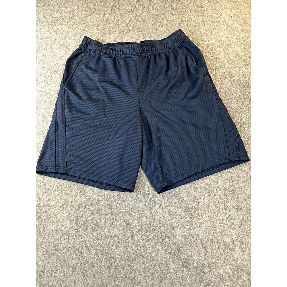 All in Motion Men's navy Mesh Athletic Gym Shorts Size M Drawstring Elastic